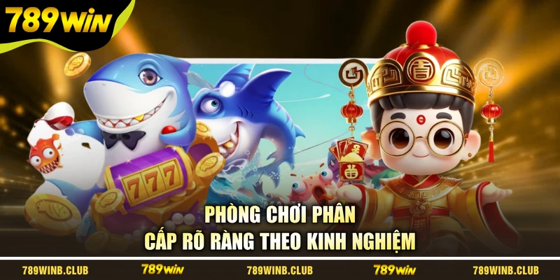 Phòng chơi phân cấp rõ ràng theo kinh nghiệm